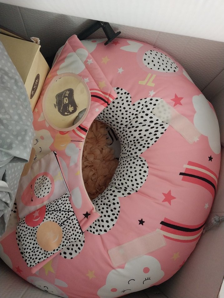 Pembe Baskılı Hamile ve Emzirme Yastığı - Görsel 3