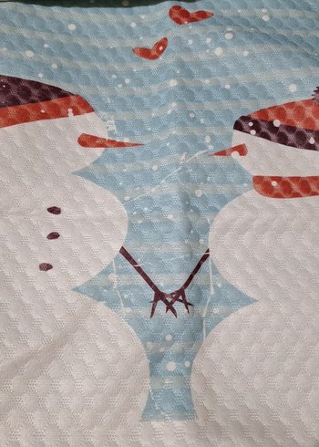 2 adet kış temalı kardan adamlı yastık kılıfı - Görsel 2