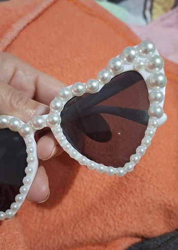 İnci Detaylı Beyaz Parti Gözlüğü - Görsel 2