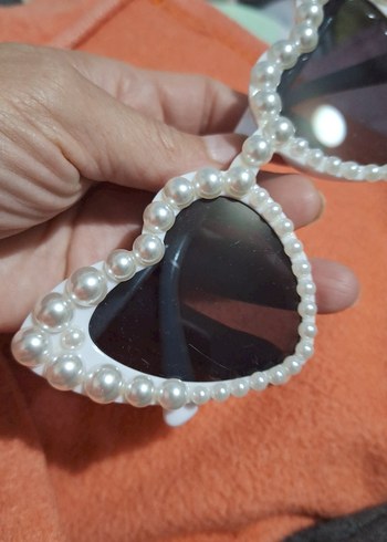 İnci Detaylı Beyaz Parti Gözlüğü - Görsel 3