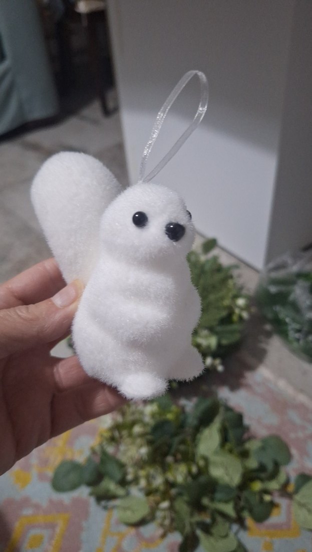 Beyaz Asılabilir ithal Sincap - Görsel 4