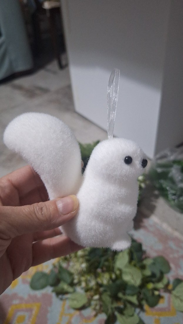 Beyaz Asılabilir ithal Sincap - Görsel 3