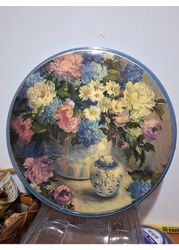 çiçekli vintage duvar süsü - Görsel 2