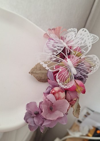 kelebekli pastel tonlu söz tepsisi - Görsel 2