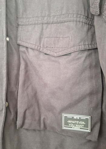 Kürklü Kapüşonlu siyah Kadın Kışlık Ceket - Görsel 2