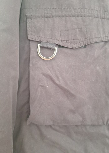 Kürklü Kapüşonlu siyah Kadın Kışlık Ceket - Görsel 4