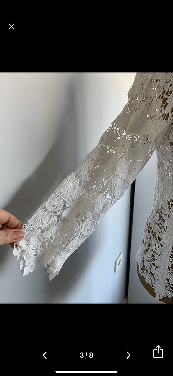 m Beden Massimo dutti iki kez giyildi tertemiz dantel tunik 38/40 beden