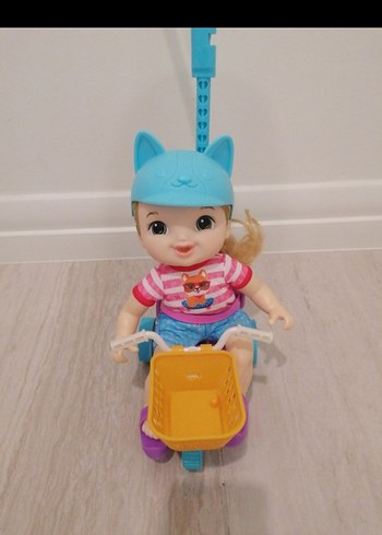 Beden mavi Renk Mavi Renkli Çocuk Itmeli ve Çekmeli Oyuncak Bisiklet