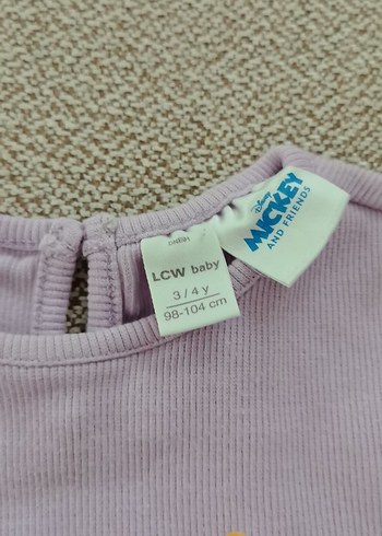 Kız Çocuk Lila Kısa Kollu Minnie Mouse Tişört - Görsel 3