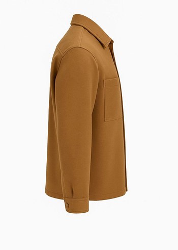 De Facto Bej Düğmeli Erkek Overshirt - Görsel 3