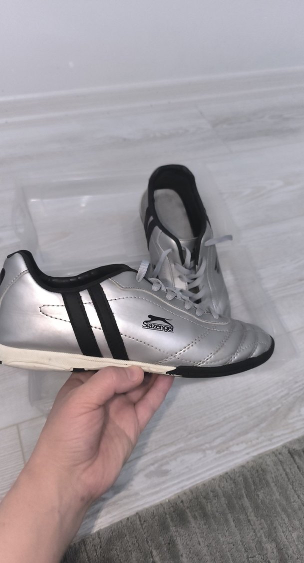 Gri Erkek Futbol Ayakkabısı Velcro Bantlı - Görsel 2