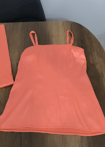 Bej Nakışlı Düğmeli Kadın Ofis Takımı - Görsel 3