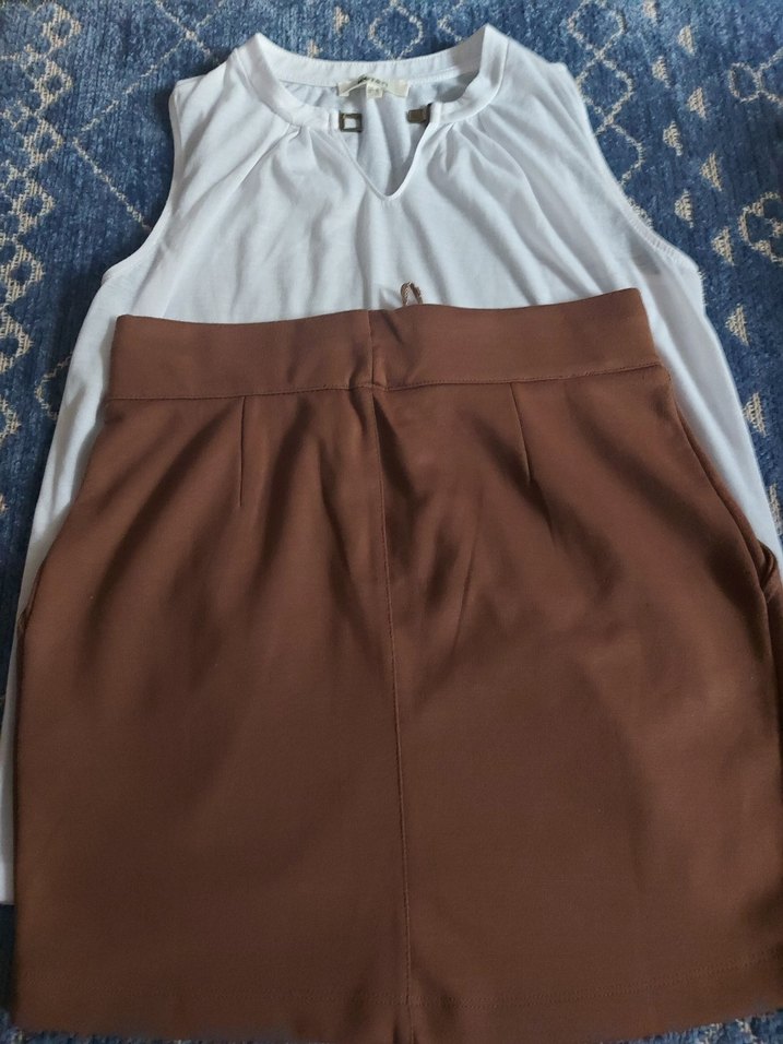 Kahverengi Bol Kesim Kemerli Etek - Görsel 3