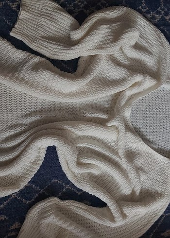 Beyaz Bohem Kadın Triko Bluz - Görsel 5