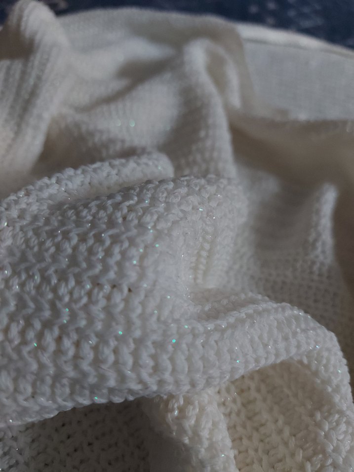 Beyaz Bohem Kadın Triko Bluz - Görsel 4