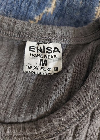 Gri Uzun Kollu Kadın Pijama - Görsel 2