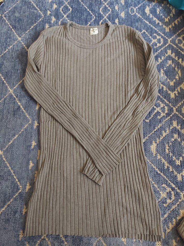 Gri Uzun Kollu Kadın Pijama - Görsel 4