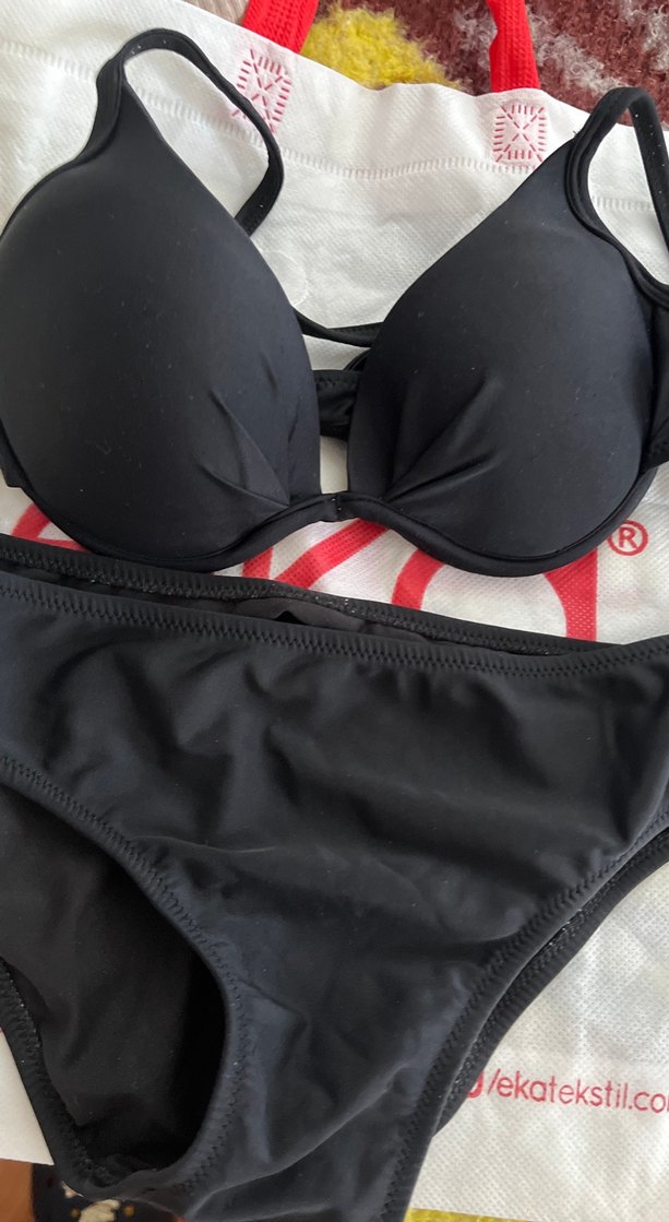 Siyah Strappy Gösterişli Bikini Takımı - Görsel 2