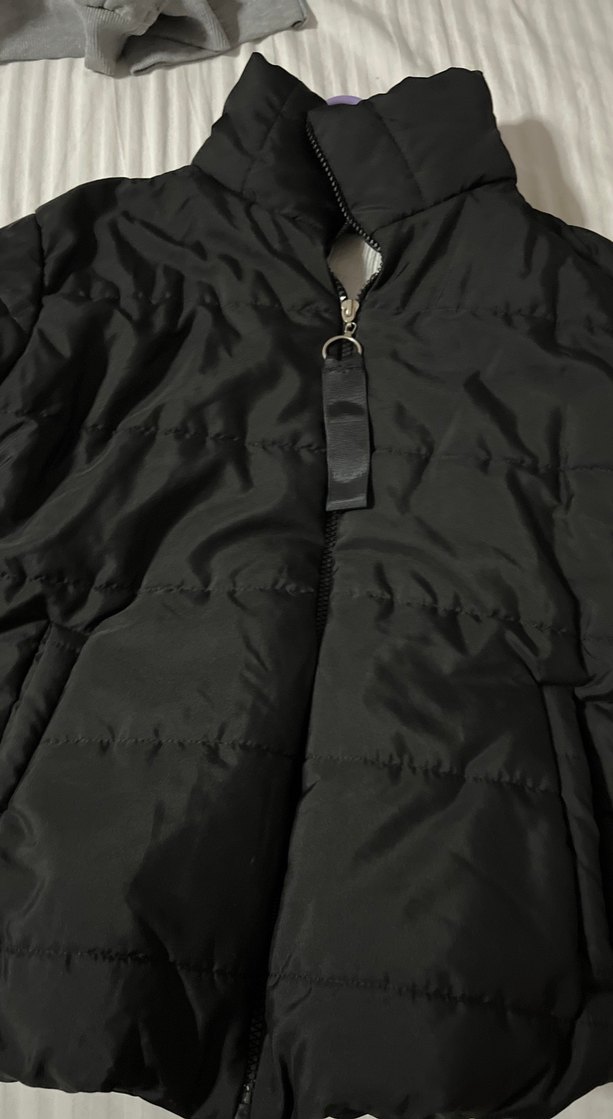 Siyah Fermuarlı Kadın Kışlık Mont - Görsel 2