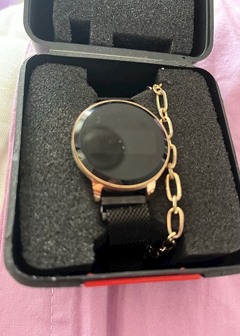 Siyah Hasır Kayışlı Kadın Saat - Görsel 2