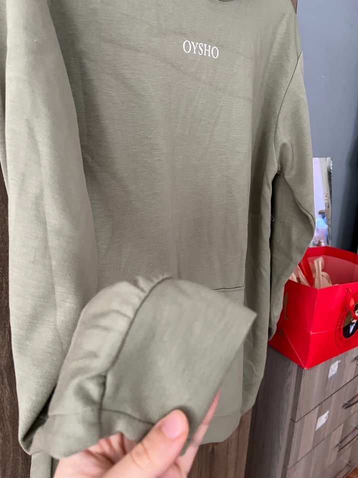 Oysho Bej Kadın Kapüşonlu Sweatshirt - Görsel 3