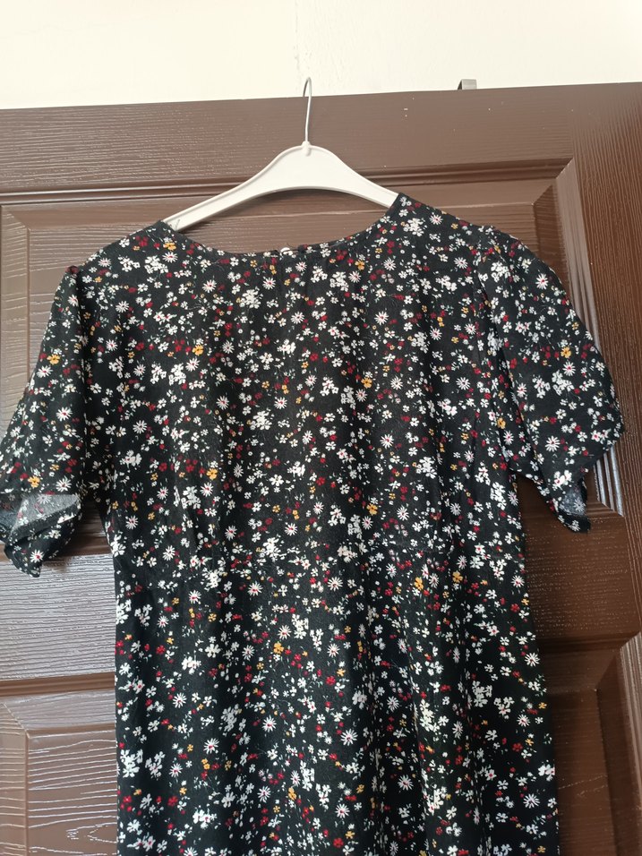 Çiçek Desenli Uzun Hamile Tulum - Görsel 3