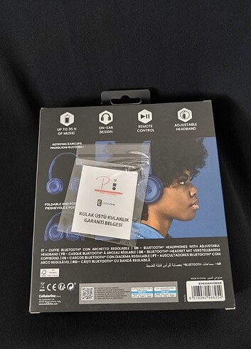 Diğer Cellularline Music Sound Vibe Kulak Üstü Kulaklık-Mavi