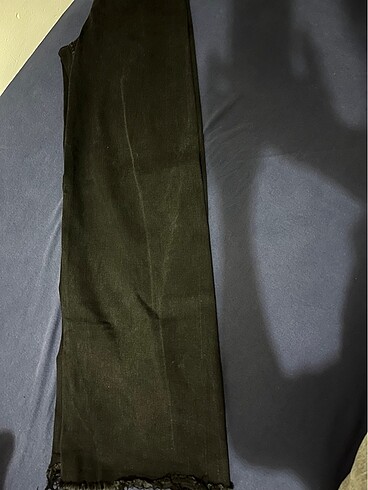 wide leg yüksek bel sıyah pantolon - Görsel 4