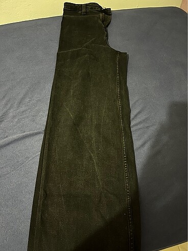 wide leg yüksek bel sıyah pantolon - Görsel 3