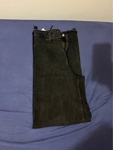 wide leg yüksek bel sıyah pantolon - Görsel 8