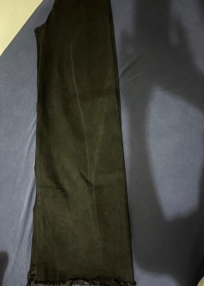 wide leg yüksek bel sıyah pantolon - Görsel 4