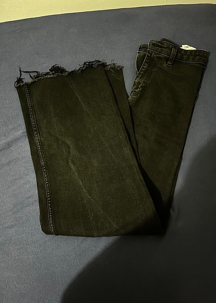 wide leg yüksek bel sıyah pantolon - Görsel 2