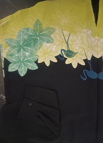 Desenli Twist Gömlek - Görsel 9