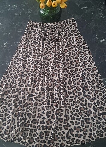 H&M Leopar Desenli Etek - Görsel 2