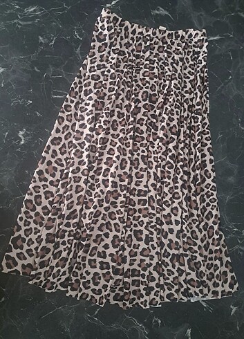 H&M Leopar Desenli Etek - Görsel 6