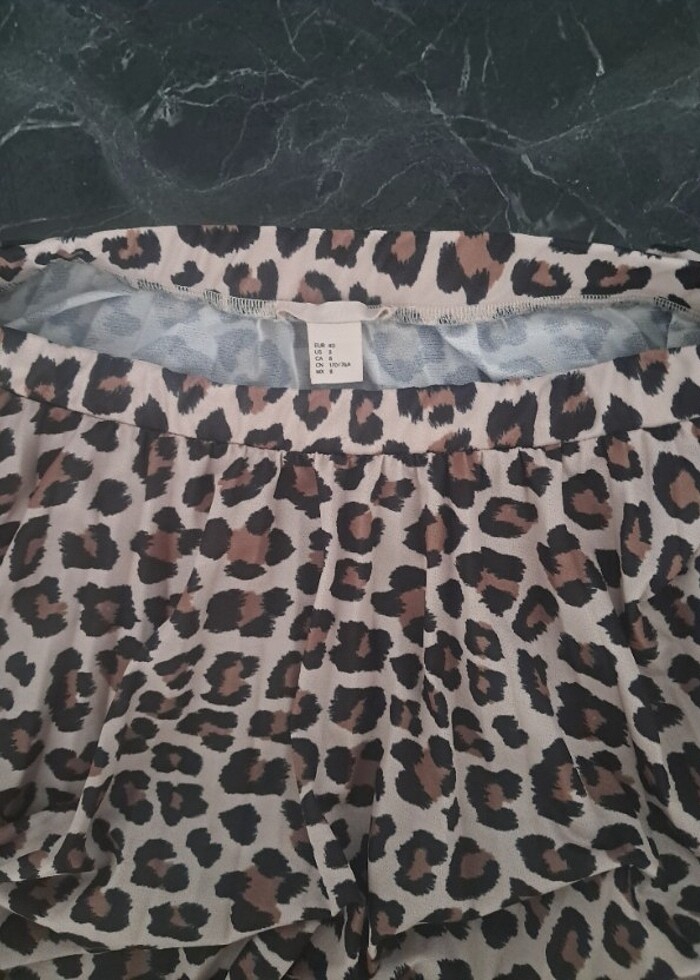 H&M Leopar Desenli Etek - Görsel 4