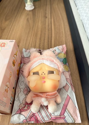 Labubu Ağlayan Bebek Pastel Pembe Peluş Oyuncak Bebek