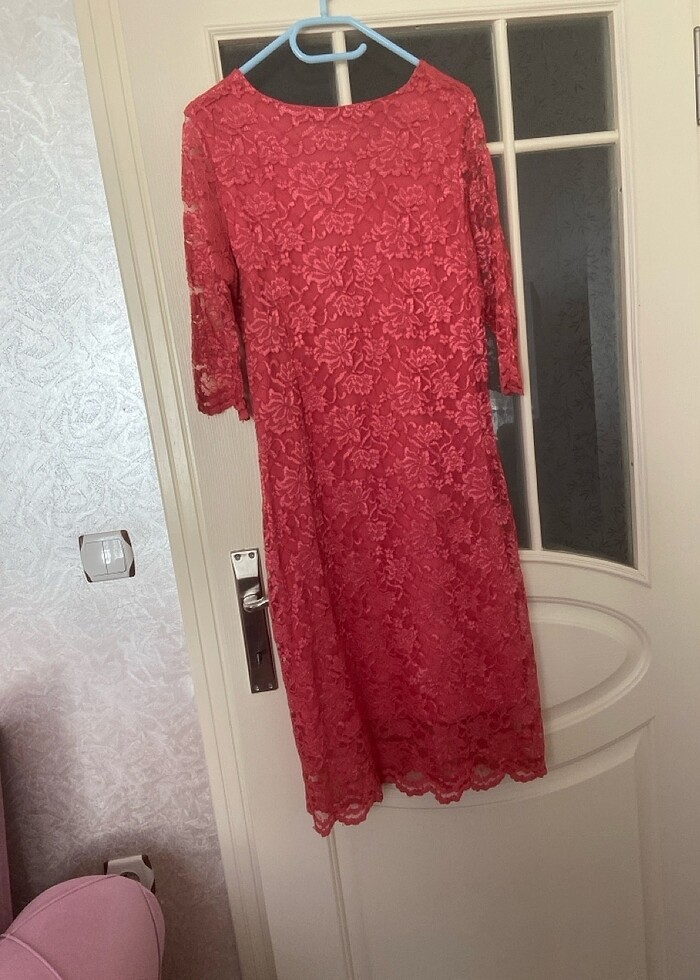 Tüllü pembe elbise - Görsel 3