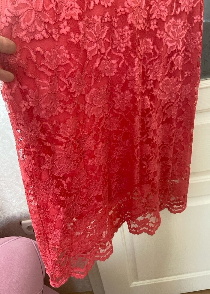 Tüllü pembe elbise - Görsel 4