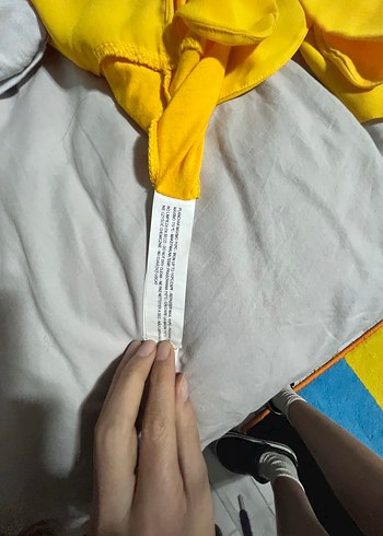 Sarı Salaş Hamile Gömleği, Uzun Kollu, Drapeli - Görsel 7