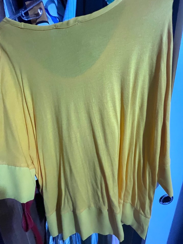 Sarı Salaş Hamile Gömleği, Uzun Kollu, Drapeli - Görsel 4