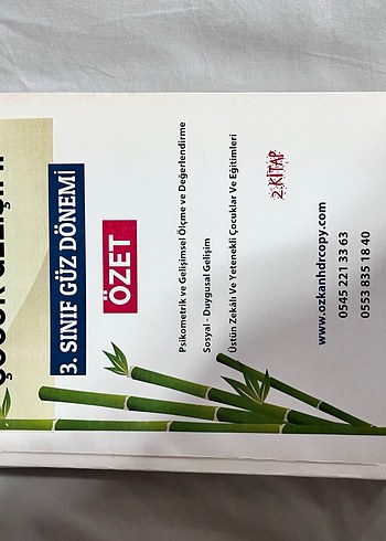 4. Sınıf Çocuk Gelişimi Konu Anlatımı Kitabı 3. Sınıf güz 1 ve 2 - Görsel 2