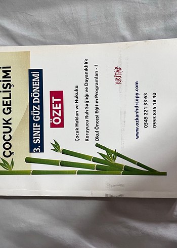4. Sınıf Çocuk Gelişimi Konu Anlatımı Kitabı 3. Sınıf güz 1 ve 2 - Görsel 3