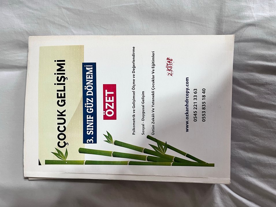4. Sınıf Çocuk Gelişimi Konu Anlatımı Kitabı 3. Sınıf güz 1 ve 2 - Görsel 2