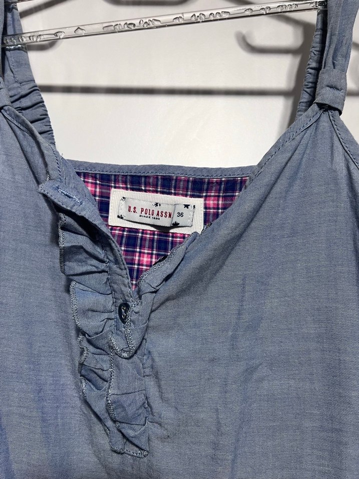 Kot Kumaşlı Bel Detaylı Mini Tulum - Görsel 5