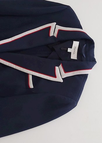 38 Beden lacivert Renk Düğmeli Lacivert Kadın Blazer Ceket