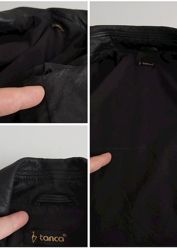 Siyah Kemerli Kadın Deri Ceket - Görsel 9