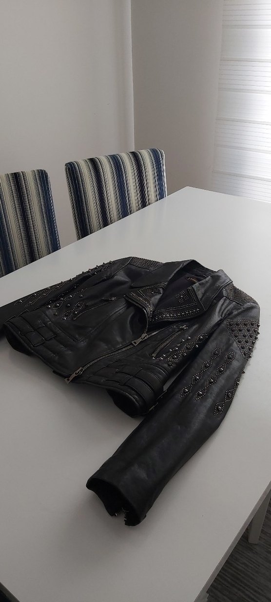 Siyah Kemerli Kadın Deri Ceket - Görsel 5