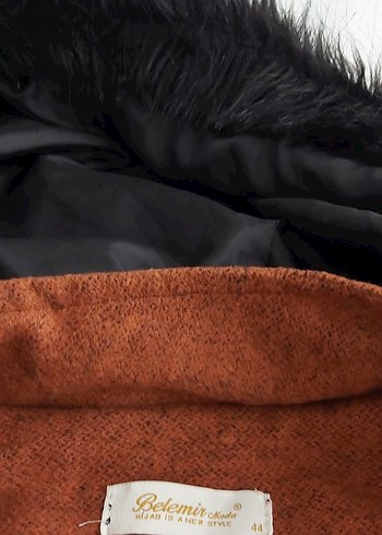 Kürklü Kapüşonlu Kadın Kaban - Görsel 5