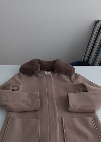 Kahverengi Kürk Yakalı Kaban - Görsel 10